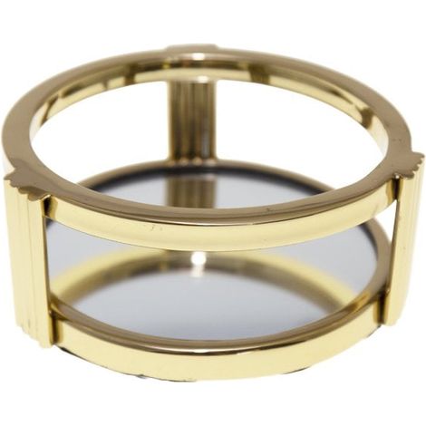 Dessous de Bouteille Miroir en Métal Doré Support de Table Chic 13,5 x 13,5 x 5 cm - PANGIVO (1/3)