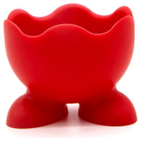 1-Pack Silicone Coquetier Plateau Silicone Coquetiers Protéger Les Oeufs Réutilisable Silicone Toilettage Oeuf Titulaire Silicone Givré Oeuf Titulaire(rouge) (1/5)
