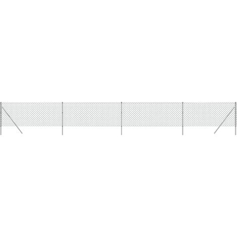 Maison Exclusive - Maschendrahtzaun Silbern 1x10 m