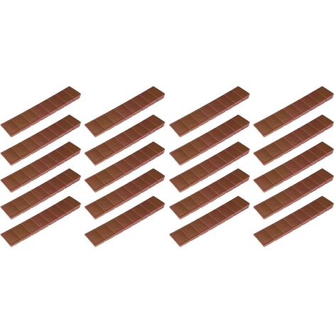 20pcs Cale auto cassante 100mm coin de calage réglage universel bricolage meuble, marron