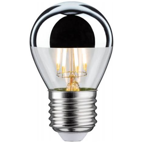 LED Tropfen Kopfspiegel dimmbar 400lm E27 2700K 4,8W 230V silber"-"015382