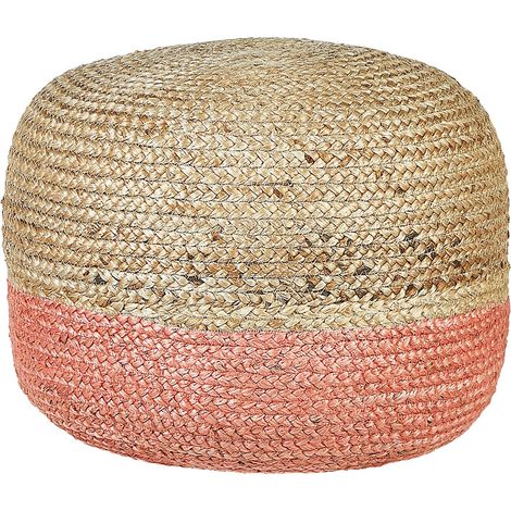 Pouffe DUKI Jute Pink