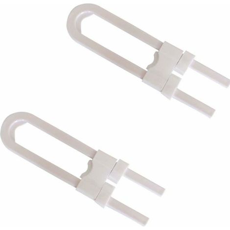 pièces Loquet et targette Serrure de sécurité pour armoire à tiroirs anti-pincement pour bébé en forme de U (1/5)