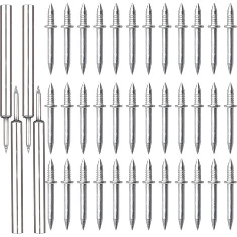Lot de 400 clous de plinthes à double tête en acier au carbone (1/5)