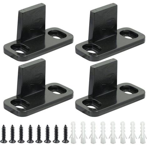 Ensemble de 4 guides de sol pour portes coulissantes - Plastique réglable - Pour portes coulissantes en verre, portes de (1/3)