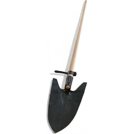 Vanga in acciaio forgiato con manico in legno e staffa girevole ideale per giardinaggio altezza 169 cm lunghezza 28 cm (1/5)