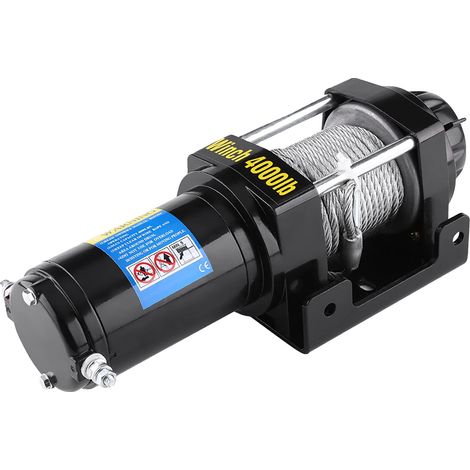 Treuil de récupération électrique, capacité de traction de 4000 lb, moteur de 1,2 kW, câble en acier à haute résistance de 15 mètres, courant de 80A, frein mécanique (1/5)