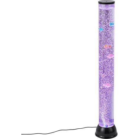 QAZQA Tube à bulles noir 90 cm avec LED RGB - Zoop (1/5)