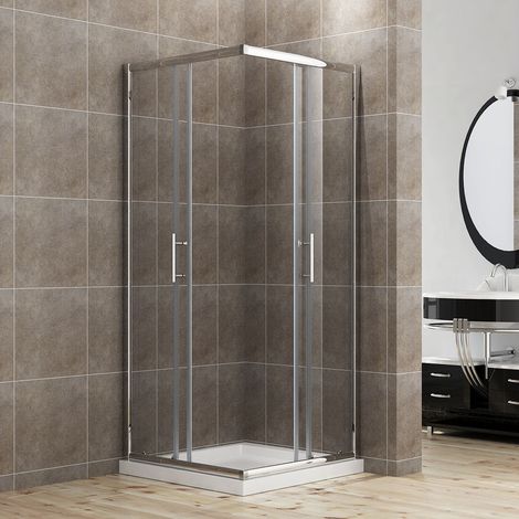 ELEGANT Shower Door and Enclosure 900 x 900mm Sliding Corner Entry Shower Cabin (1/5)