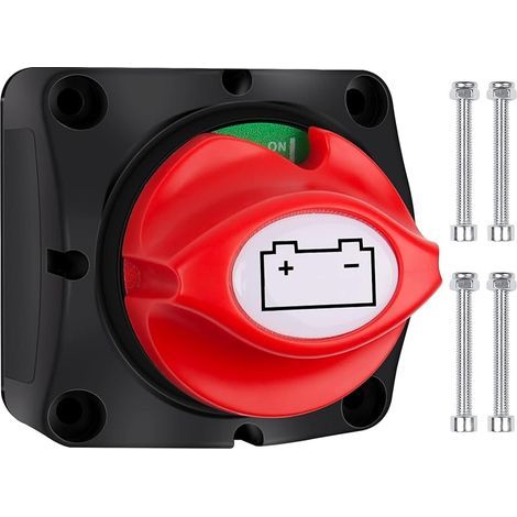 Coupe Circuit Batterie 12V 24V 48V coupe batterie ON-OFF, Master Switch batterie 200A interrupteurs de batterie pour Yacht Bateau Camion Bus Voiture Moto (1/5)