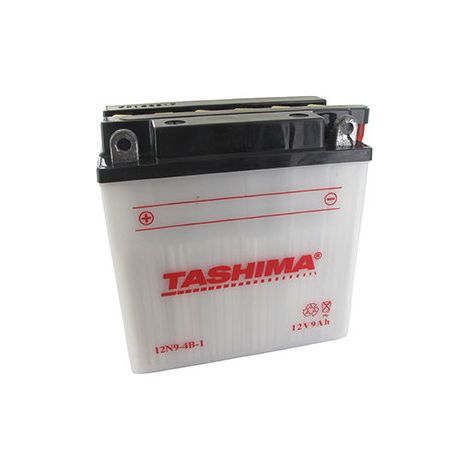 Batteria al Piombo Tashima 12V, 9Ah L: 135, L: 75, H: 139mm, + a Sinistra Per Moto. (con Acido Separato) - Batteria da Installare