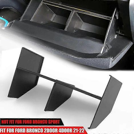 Passend für Ford Bronco 2022 2/4 Türen 4-teiliges Set Beifahrerseite Einsatz Sekundärer Ablagetrenner Handschuhfach Organizer Tragbares Set--