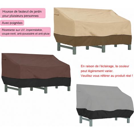 Housse de protection pour canapé de jardin bicolore café et noir Oxford 210D 147 79 cm réf 21 × 14 × 3 cm 400 g – Livraison gratuite (1/5)