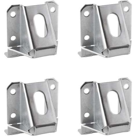 4x Ferrure d'assemble universelle avec équerre Fixation Meuble Bois Armoire Placard Etagère Cuisine, sans vérin de vis (1/2)