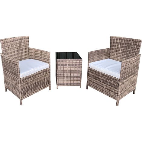 Furniture One Rattan Bistro Set Garden Chair Table Patio Outdoor - Nature (1/5)