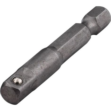 Hex Drive to Square Socket Adapter, 6mm (1/4") Socket Holder, Green, 50mm (1/5)