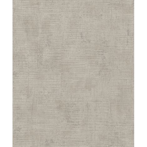 Papier peint effet enduit patiné gris taupe