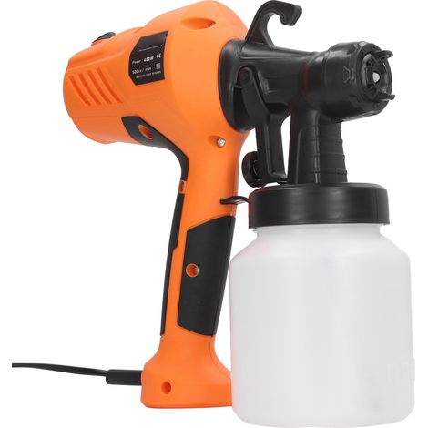 Pistolet électrique à peinture pour machine à pulvériser latex, pulvérisateur portatif 110V (norme US), avec étiquette voltage sur l'emballage (rappeler au fournisseur), couleur orange. (1/5)