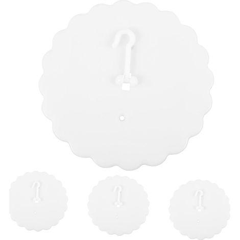 KOMBIUDA Lot de 4 crochets adhésifs pour rideaux lit, fixation (1/5)
