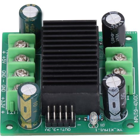 Module d'alimentation double sortie, circuit imprimé, convertisseur abaisseur (Buck), entrée 9-40 V vers 5 V, 3,3 V, grande surface de dissipation thermique (1/5)