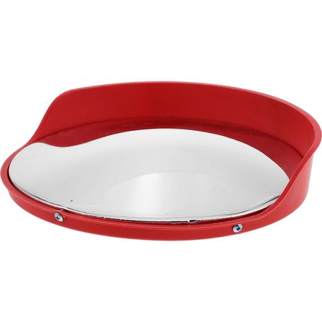 Miroir de Sécurité Routière Convexe Rond 30 Cm pour Usage Extérieur et Intérieur, Acier Galvanisé Résistant aux Intempéries, Grand Angle pour Rues et Garages, Visibilité Améliorée (1/5)