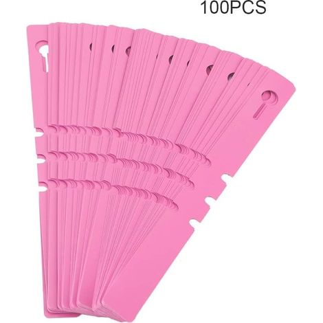 Étiquettes de Jardin Étanches 100 pièces Marqueurs de Jardin en Plastique Durable pour Pépinière Plantes Arbres Extérieur (Rose) (1/5)