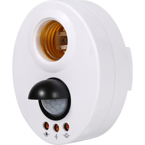 Douille détecteur de présence corps humain IR infrarouge E27 110-250V pour ampoule, socle automatique (1/5)