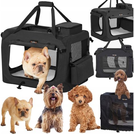 Transportín pequeño para perros, gatos y conejos + bolsa (1/5)