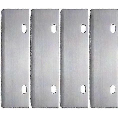 Lot de 4 lames de rechange pour gril, raclette de barbecue en acier inoxydable, outil de nettoyage extérieur robuste (1/5)