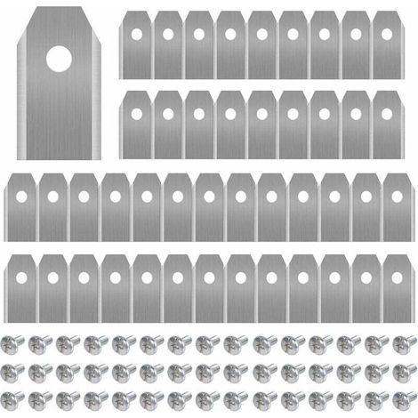 45 x Titan-Ersatzmesser, Rasenmähermesser für alle Husqvarna Automower, Gardena, Yardforce Mähroboter, Hochleistungsmesser (3 g / 0,75 mm) mit Schrauben
