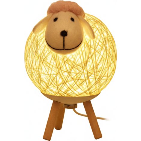 Filiyano – lampe d – Veilleuse mouton mignonne, lampe d'ambiance à bouton-poussoir, lampe de chevet avec minuterie pour chambre d'enfant (1/3)