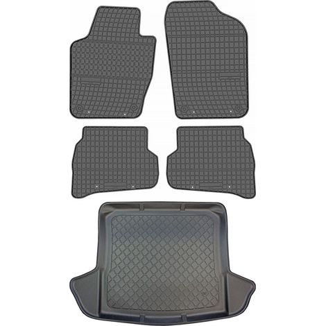 Seat Ibiza IV ST (6J) Kombi de 02.2010 a 07.2016 SET - Alfombrillas de goma para coche + alfombrilla para maletero