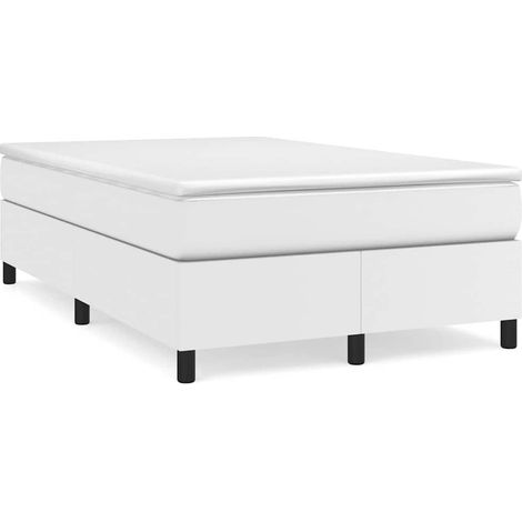 Maison Exclusive - Boxspringbettgestell Weiß 120x200 cm Kunstlede (1/5)