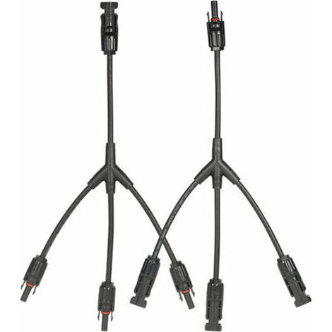 MC4 Y-Verzweigungs-Solarpanel-Kabelstecker-Adapter, 1 Paar M/FFF und F/MMM - 1 Paar M/FFF und F/MMM