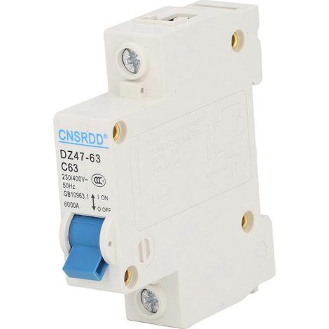 Leitungsschutzschalter (LS-Schalter) 1P Fehlerstrom-Trennschalter DIN-Schienenmontage 230 V 400 V 63 A DZ47‑63 C63