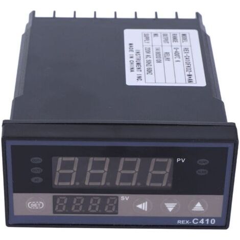 REX C410 Thermostat de régulateur de température numérique de sortie de contrôle de relais réglable AC220V