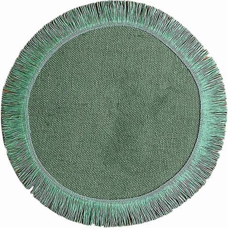 Set de table pliable et antidérapant en jute, universel, isotherme, pour bol, accessoire de photographie (1/5)