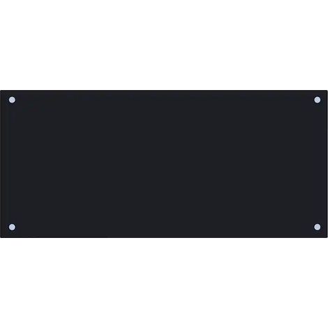 Paraschizzi da cucina con protezione antispruzzo nero 90 x 40 cm in vetro temperato nero 020046346