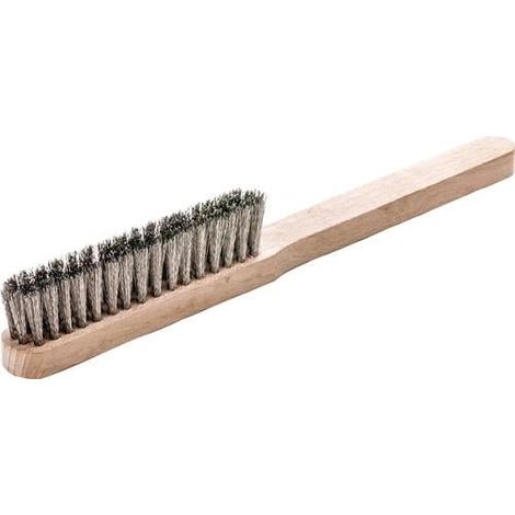 Cepillo fino L.225mm 0,15mm alambre de acero VA longitud de guarnición 110mm 4 hileras 12 LESSMANN (1/2)