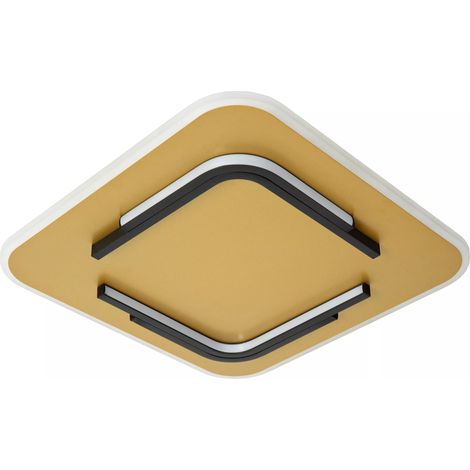 Plafoniera LED quadrata 40,5cm 30W oro Lucide Andreas (1/5)