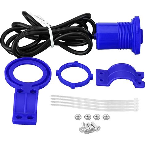 Chargeur de téléphone pour moto/véhicule électrique avec interrupteur (bleu) (1/5)