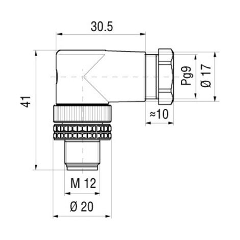 Hirschmann 933 166-100-1 Sensor-/Aktor-Steckverbinder, unkonfektioniert M12 Stecker, gewinkelt Polz (1/3)