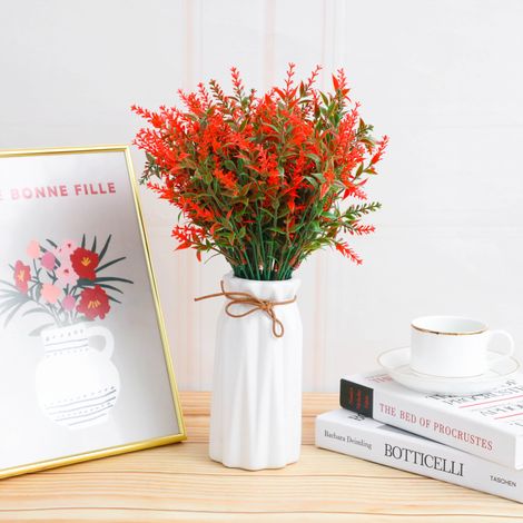 8 fleurs de lavande artificielles rouges, résistantes aux UV-AquaForge (1/5)