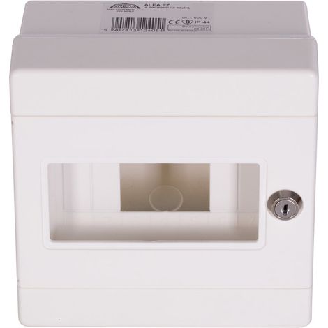 Cuadro de distribución de superficie Alfa 2 con carcasa con espacio para 7 protecciones tipo S. (1/5)
