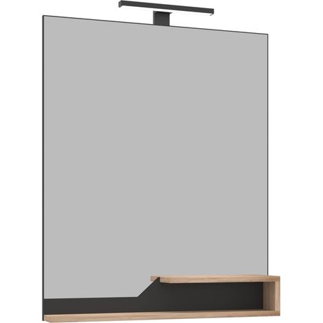 Dekorativer Holzspiegel "Galia 80" – 60 x 14 x 100 cm – Eiche (1/5)