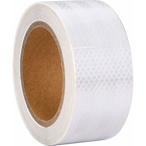 10m 5cm White Reflective Tape Waterproof Self-Adhesive Outdoor Reflective Tape for Cars, Trucks, Motorcycles, Boats, Bicycles, Trailers, RVs, Baby Carriers, Strollers and Helmets at Night (1/5)