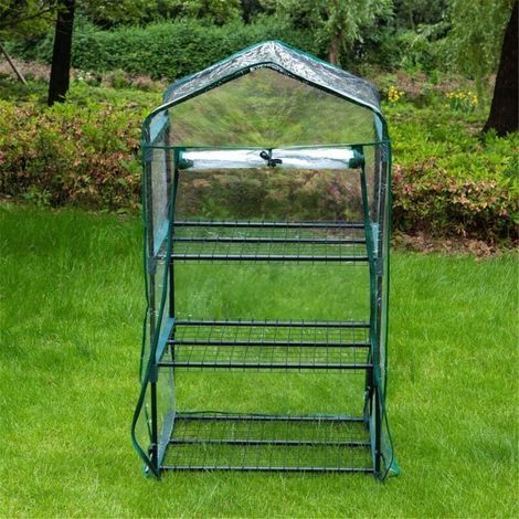 Housse de rechange étanche en PVC pour serre à 3 étages Transparent 69 x 49 x 126 cm (housse uniquement) (1/5)