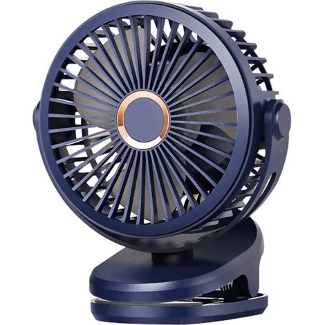 Multifunktionaler Tischventilator zum Anklemmen, USB-betrieben, tragbar, mit Akku, für Auto, Camping, wiederaufladbar. (1/5)