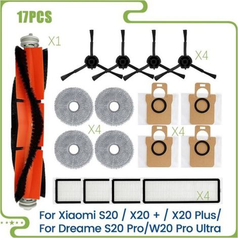 Brosse à Rouleau - Filtre HEPA - Plastique - Compatible avec Robots Aspirateurs à Balai Rotatif - Entretien Courant - Lot de 13 Pièces (1/5)