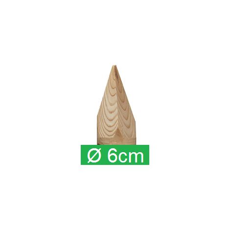Pali in Legno di Pino Nordico con Punta Torniti Impregnati- Trattati Classe III - Diametro: 6cm - H150cm (1/3)